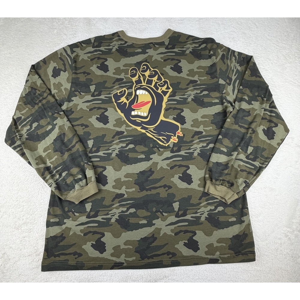 Santa‎ Cruz Skateboards Longsleeve Shirt Screaming Hand Pocket Camo